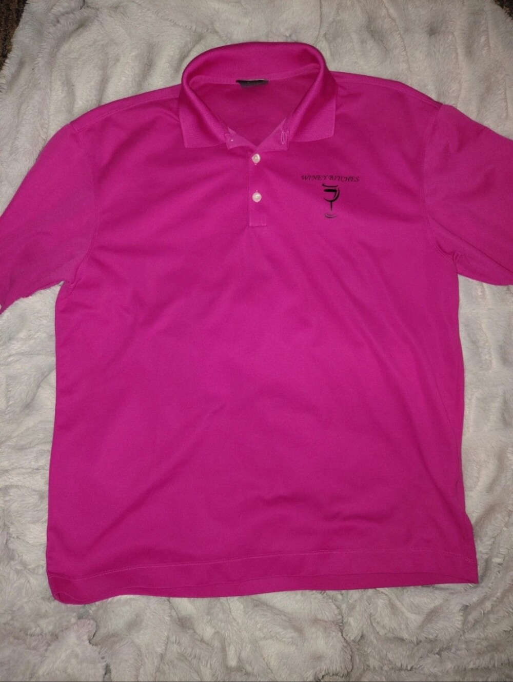 Nike Men’s Hot Pink Polo with Small Chest Logo